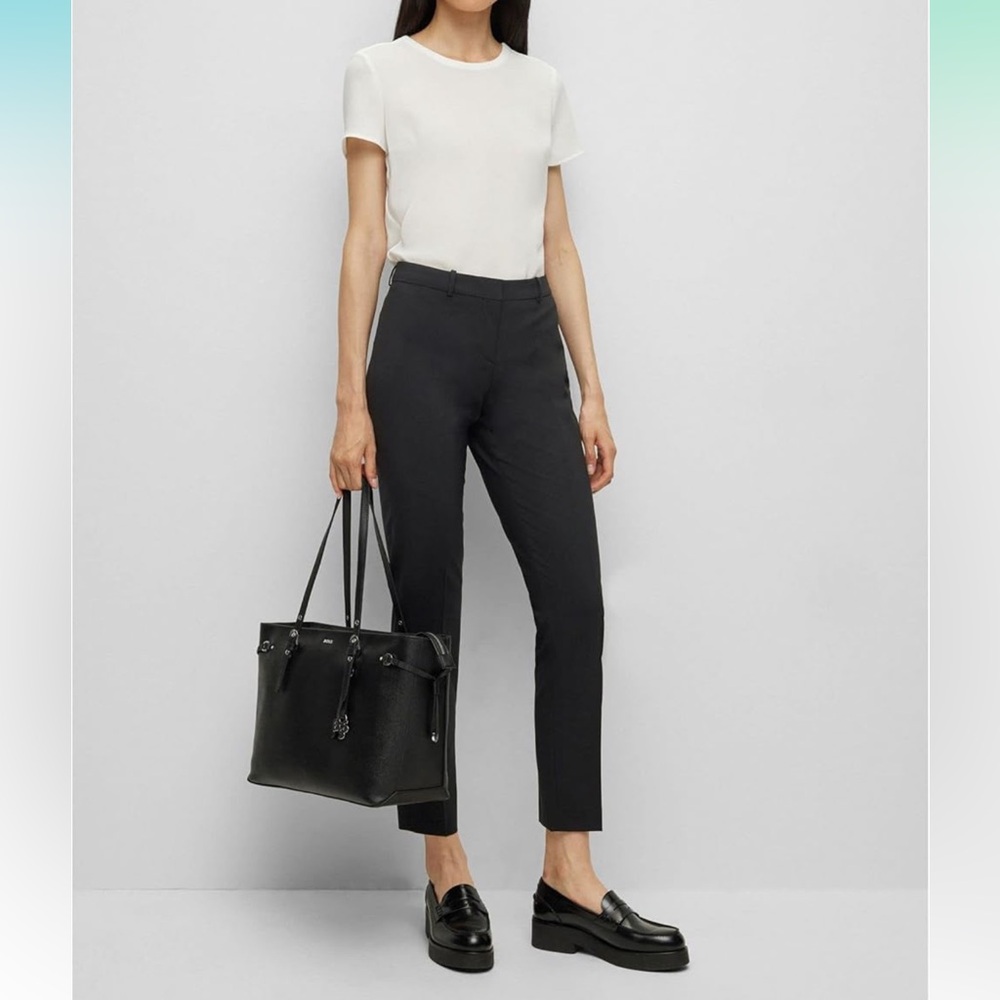 Hugo Boss Tiluna Black Dress Pants Size 10 NWT